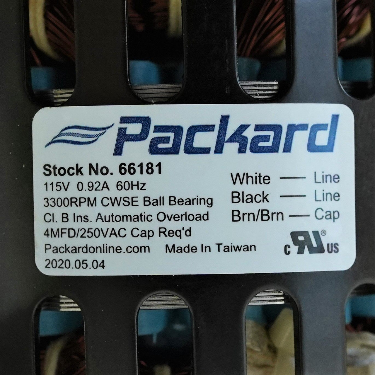 Packard Draft Inducer Furnace Motor | McCombs Supply Co | 66181