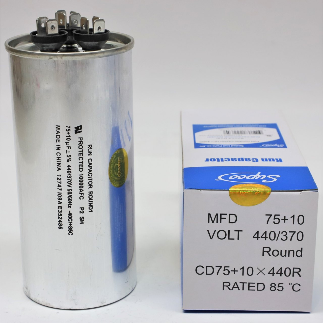RUNコンブ Titan TRCFD6010 Dual Rated Motor Run Capacitor Round MFD 60