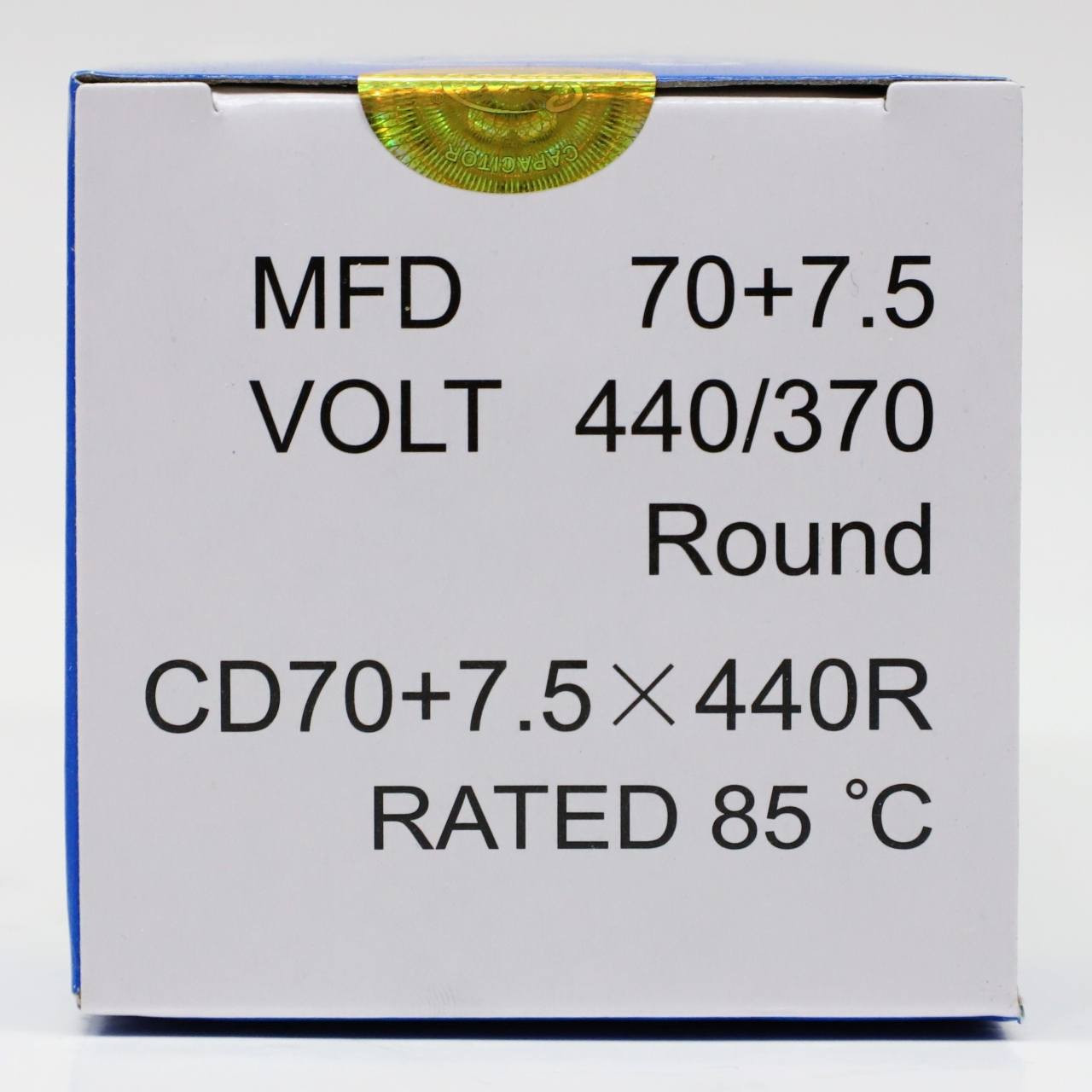 TRADEPRO 70/7.5 MFD 370/440 VOLT ROUND DUAL RUN CAPACITOR 70 7.5