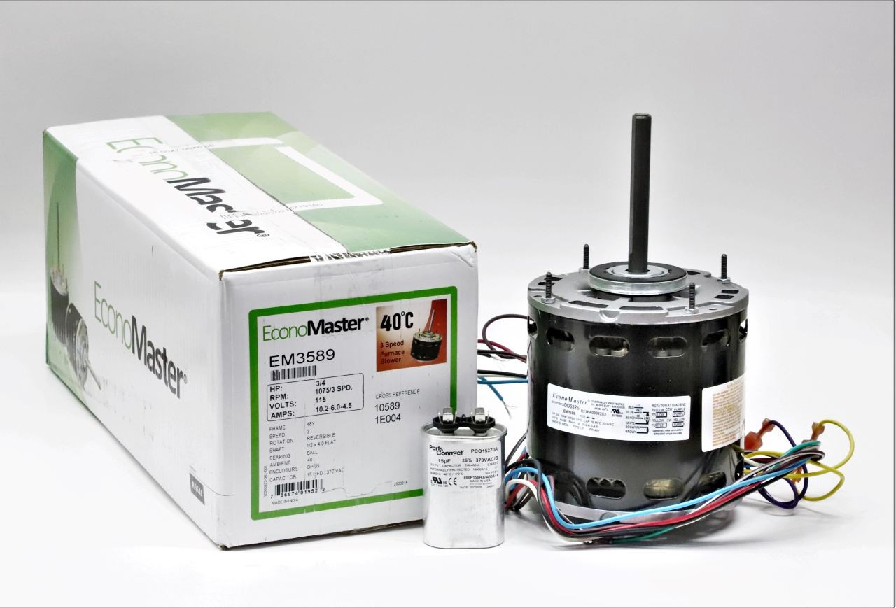 Reversible Rotation OAO Enclosure 4.8 Amps Sleeve Bearing 1075 RPM Fasco D721 5.6-Inch Direct Drive Blower Motor 3 Speed 1/4 HP 115 Volts Reversible Rotation OAO Enclosure 4.8 Amps Sleeve Bearing 1075 RPM Fasco D721 5.6-Inch Direct Drive Blower Motor 3 Speed 1/4 HP 115 Volts
