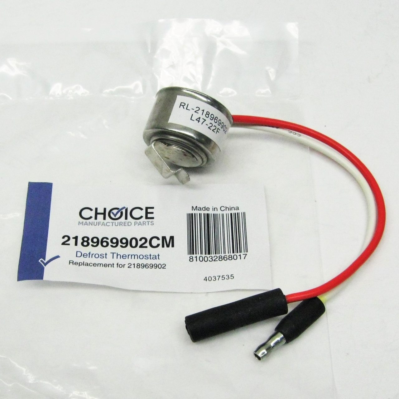 Refrigerator Defrost Thermostat | McCombs Supply Co | 218969902