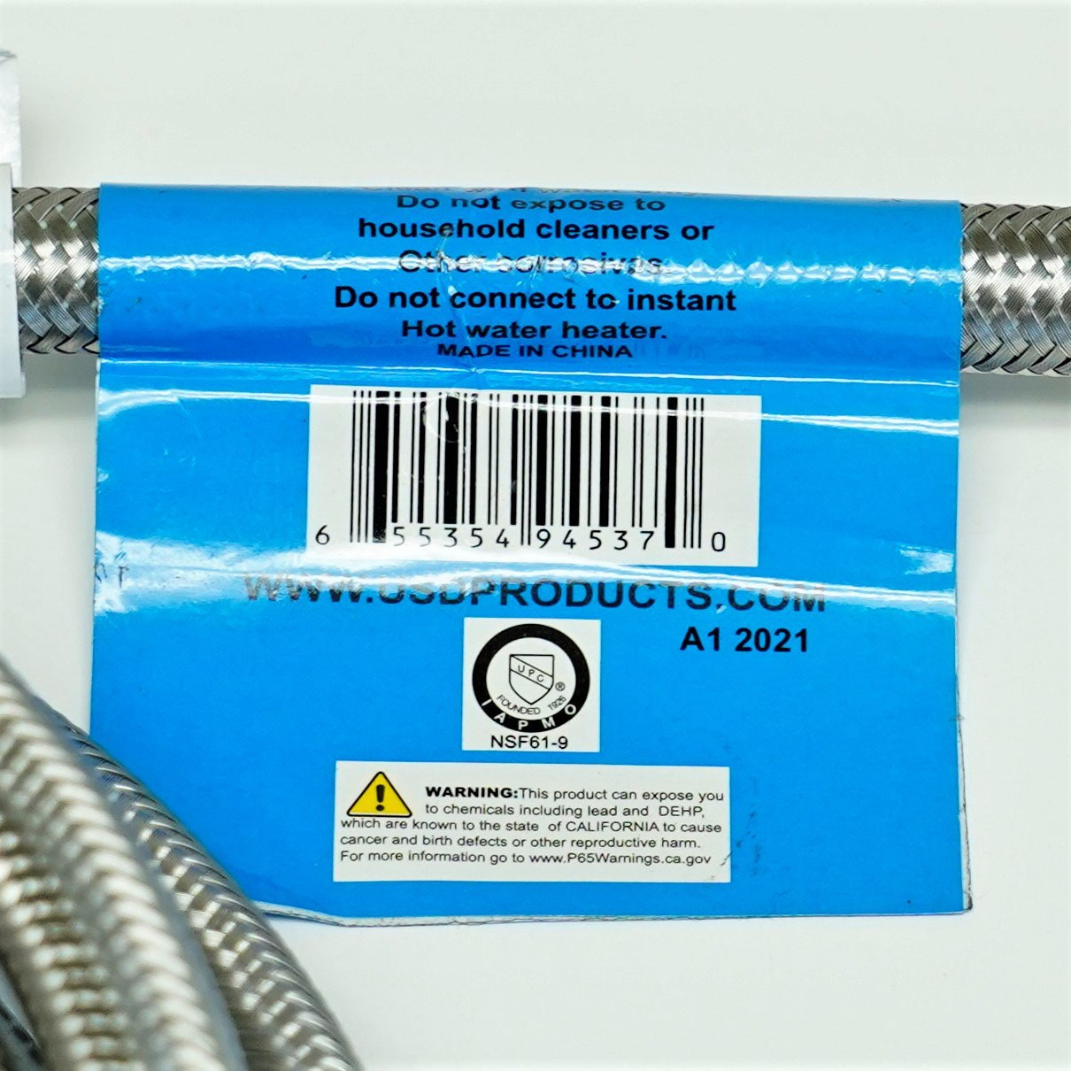 Ice Maker 4 FT Braided Stainless Steel Water Connector 1/4 x 1/4