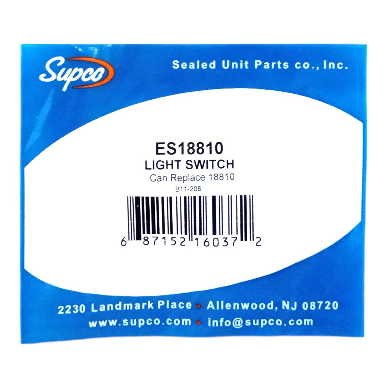 Refrigerator Door Light Switch | McCombs Supply | ES18810 WR23X10632