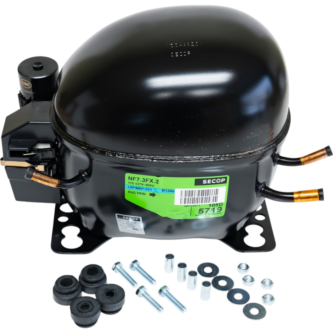 Secop Refrigeration Compressor 1/4 HP | McCombs Supply Co | NF7-3FX2