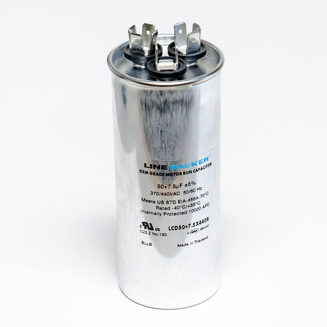 Supco Linebacker 50/7.5 MFD 440V Round Run Capacitor
