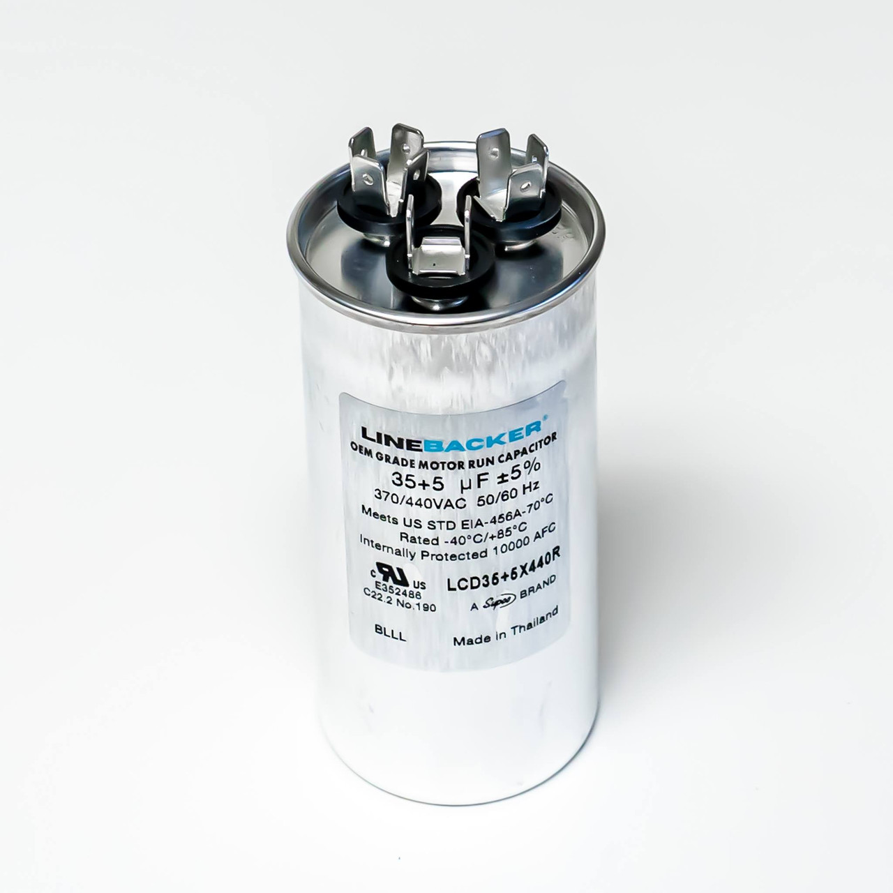 Supco Linebacker 35/5 MFD 440V Round Run Capacitor | McCombs