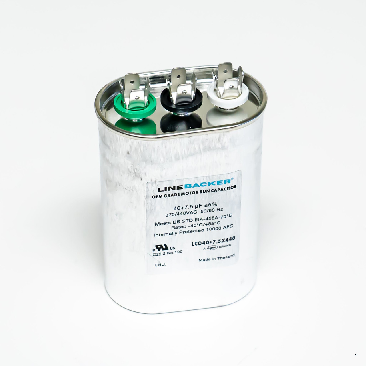 ＳＥＶ ＲＵＮＳ　Ｓ　　（27） Supco Linebacker 40/7.5 MFD 440V Oval Run Capacitor