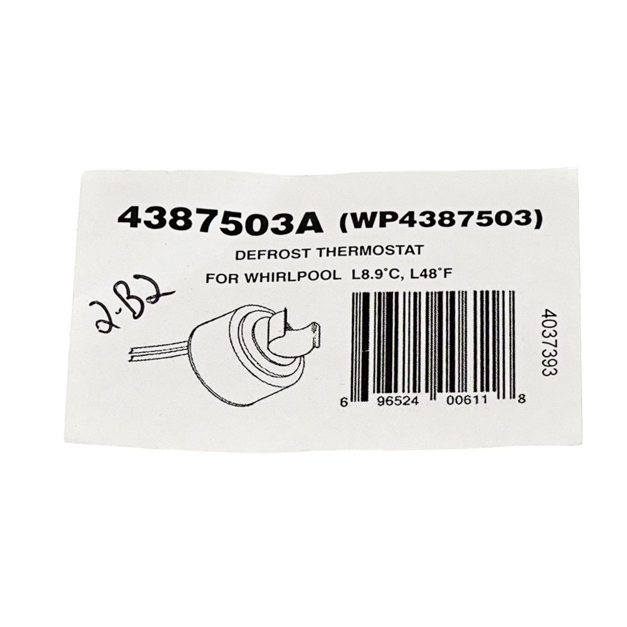 Refrigerator Defrost Thermostat | McCombs Supply Co | 4387503