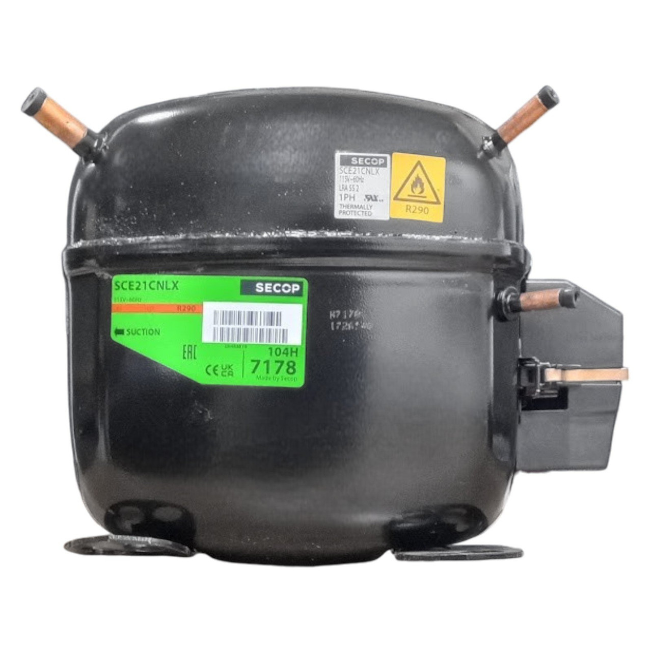 Secop SCE21CNLX R290 Refrigeration Compressor 3231 BTU LBP 115V 60