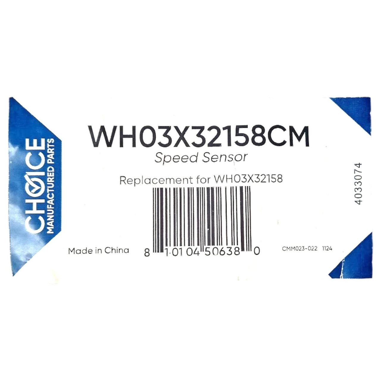 Washer Speed Sensor for GE | McCombs Supply Co | WH03X32158