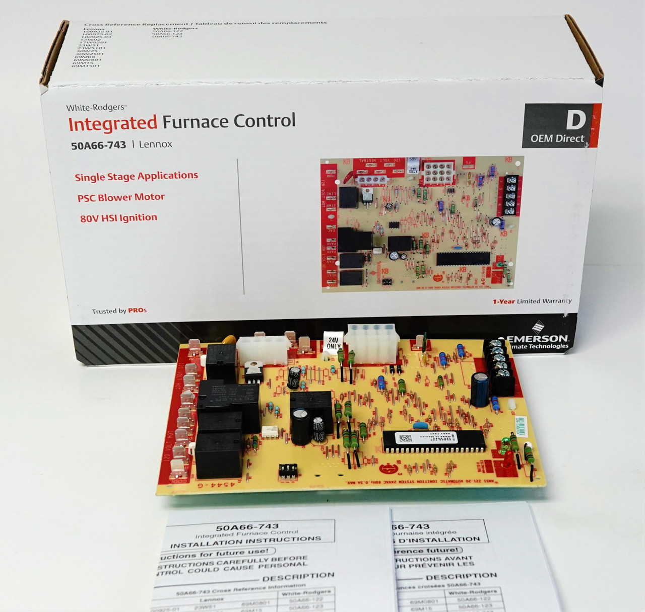 WhiteRodgers Furnace Control Board Supply Co 50A66743