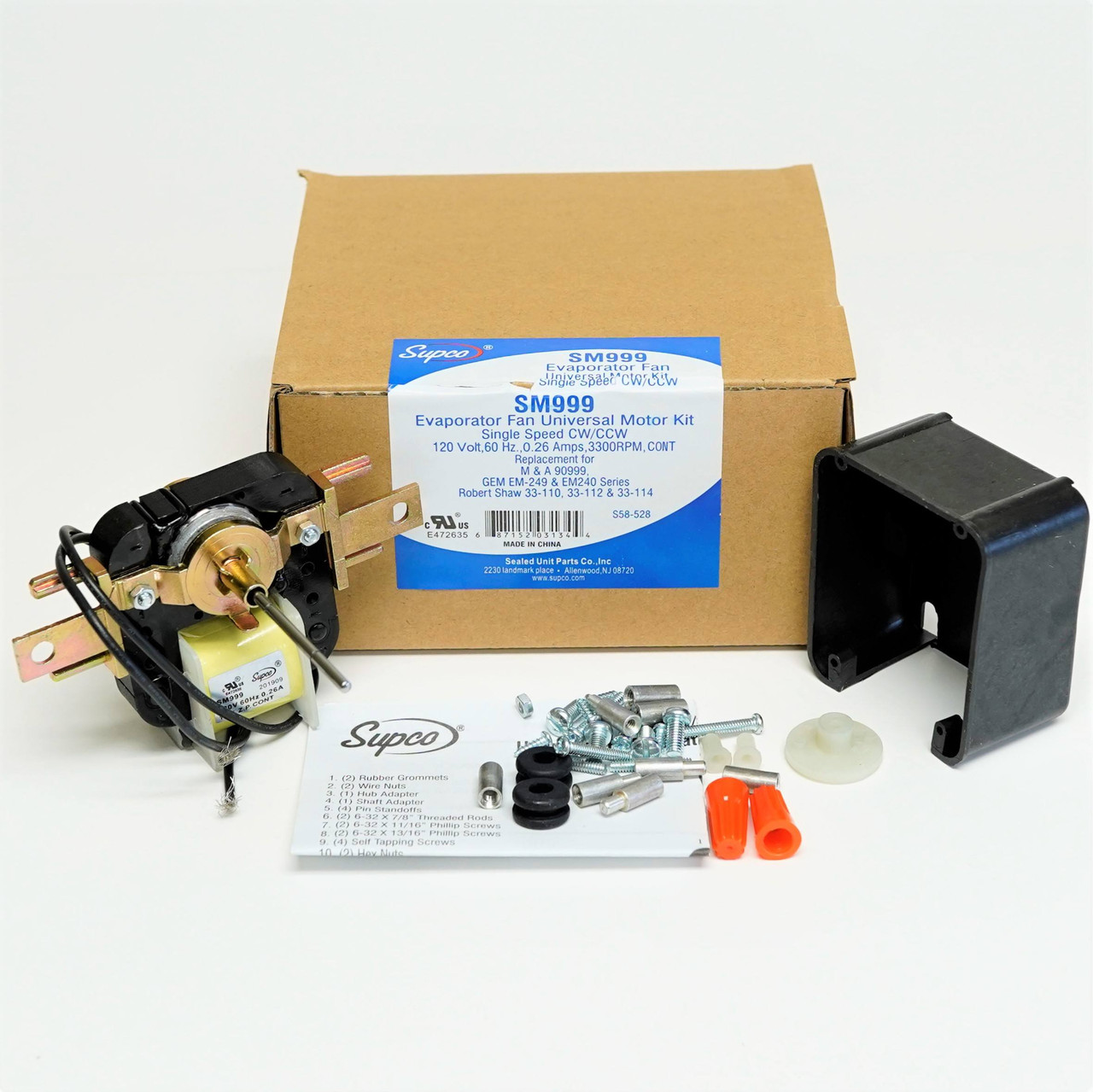 Supco Universal Evaporator Fan Motor | McCombs Supply Co | SM999