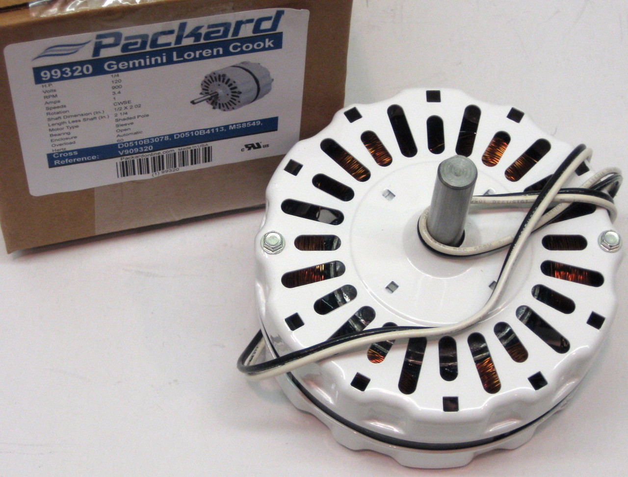 Ventilator Motor for Gemini Loren Cook | McCombs Supply Co | 99320