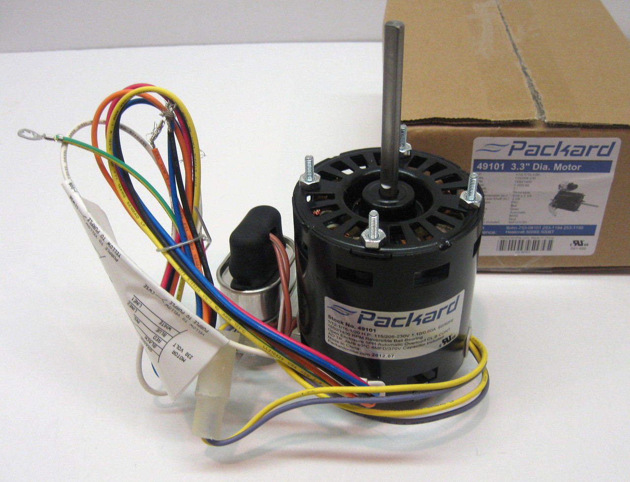 Packard 49101 Refrigeration Motor for Bohn Heatcraft 253-09101 7163-2113  7163-3371