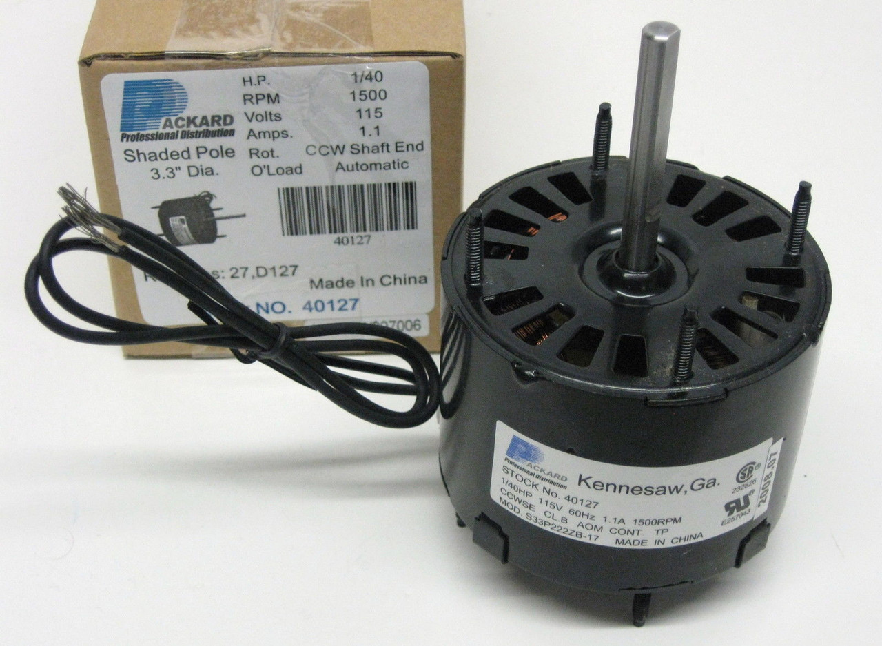 40121 3.3" Motor 1/70 HP 1500 RPM 115 Volts CCW Rotation Replaces Fasco