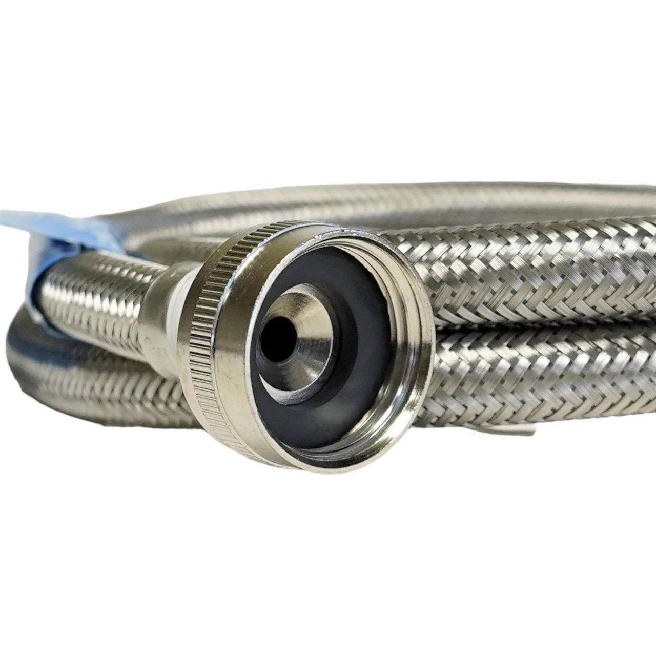 Stainless Steel Washing Machine Fill Hoses | McCombs Supply | 4' Set