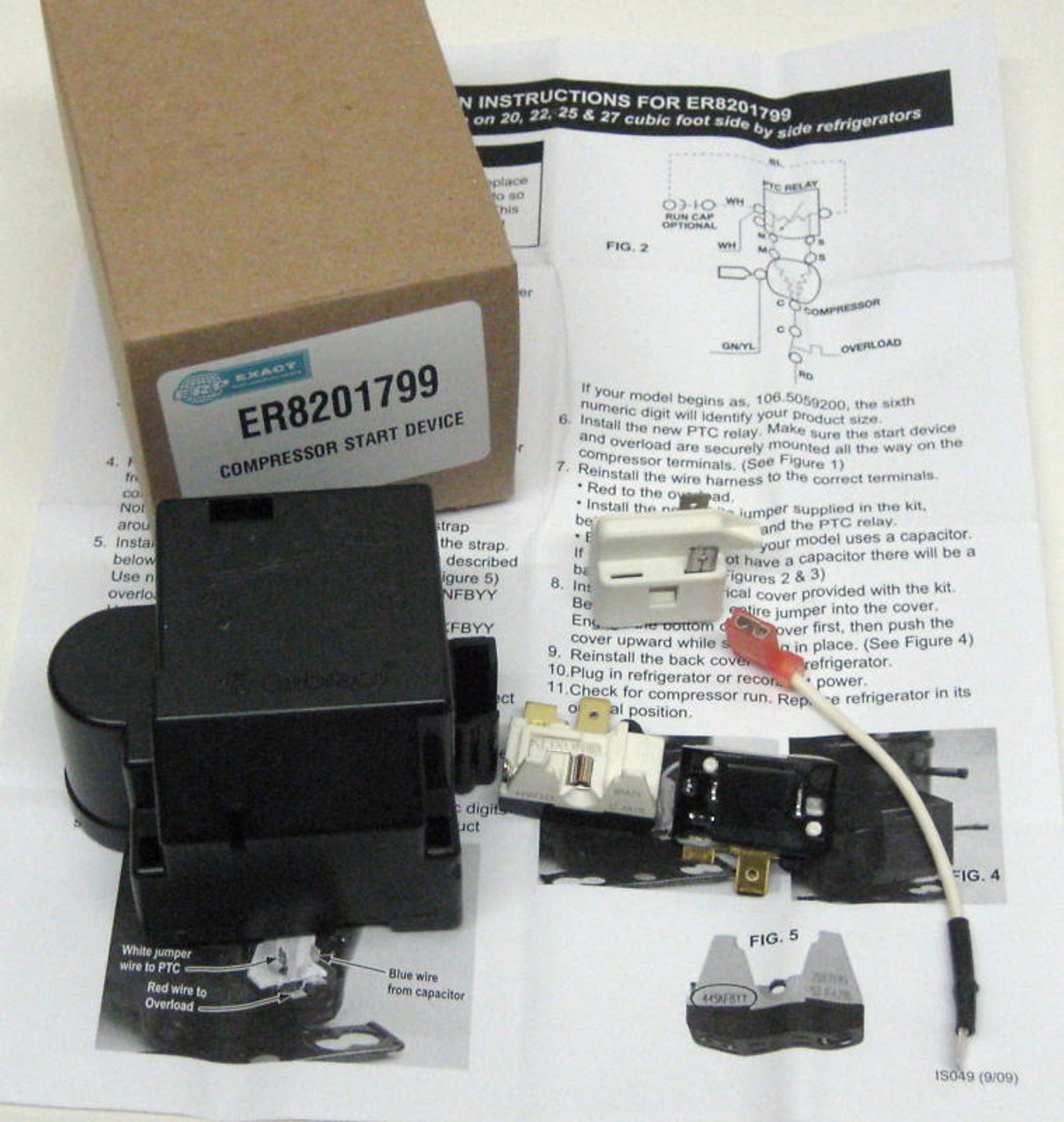 3ARR42C7D 483045 NEW Whirlpool FSP 819485 304102-7 PTC Relay /& Overload Kit