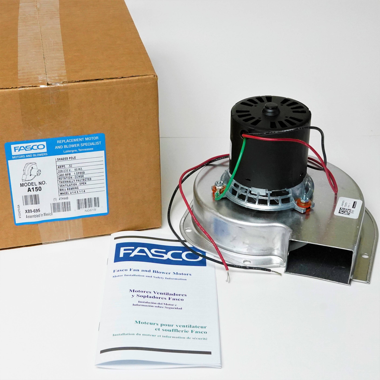 Blower Motor, Fasco Replacement. | McCombs Supply Co. | A150