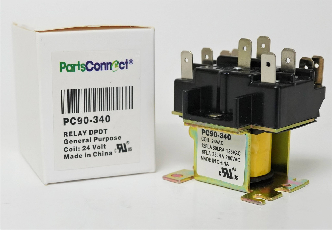 90 340 Switching Relay Dpdt 24 Volt Coil Also Replaces Honeywell R8222d1014