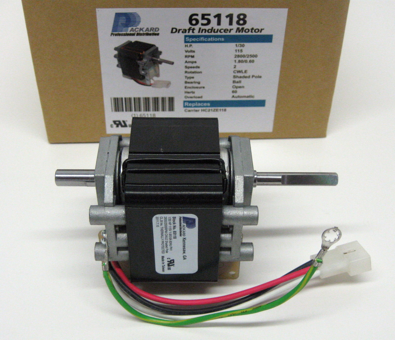 Furnace Draft Inducer Furnace Motor | McCombs Supply Co | 65118
