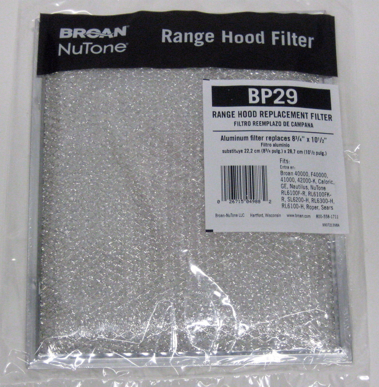 Broan Aluminum Range Vent Hood Filter Mccombs Supply Co 97006931
