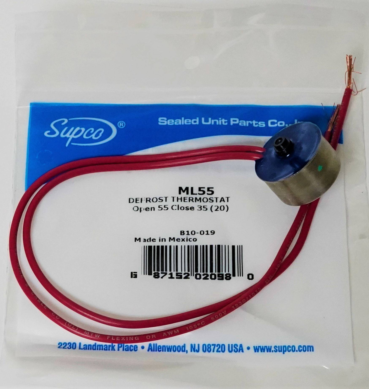 SUPCO Refrigerator Defrost Thermostat | McCombs Supply Co | ML55