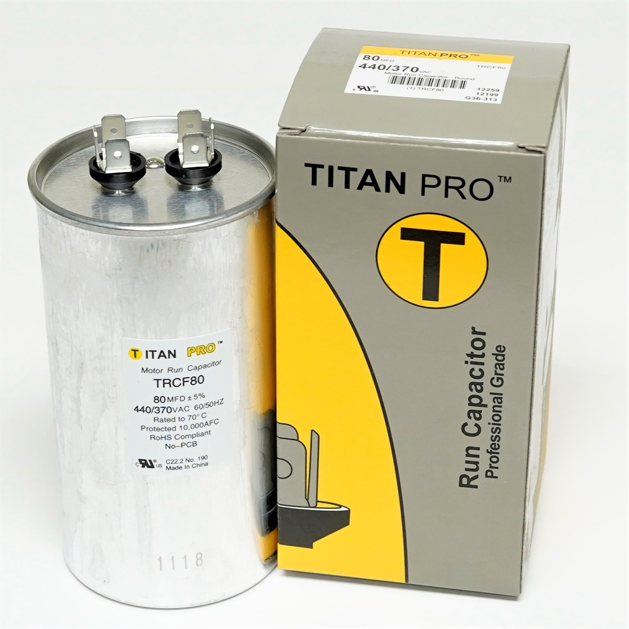 TRCF80 80 MFD 440V Round Motor Run Capacitor | McCombs Supply Co