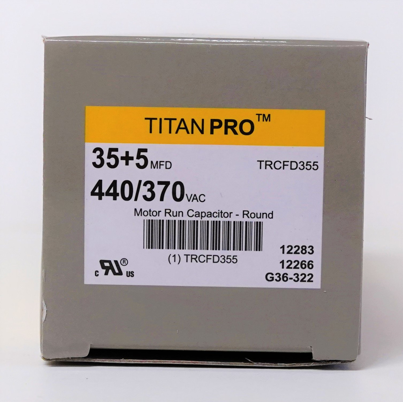 DY。 TitanPro TRCFD355 35/5 MFD 440/370 Volt Round Dual Run Capacitor