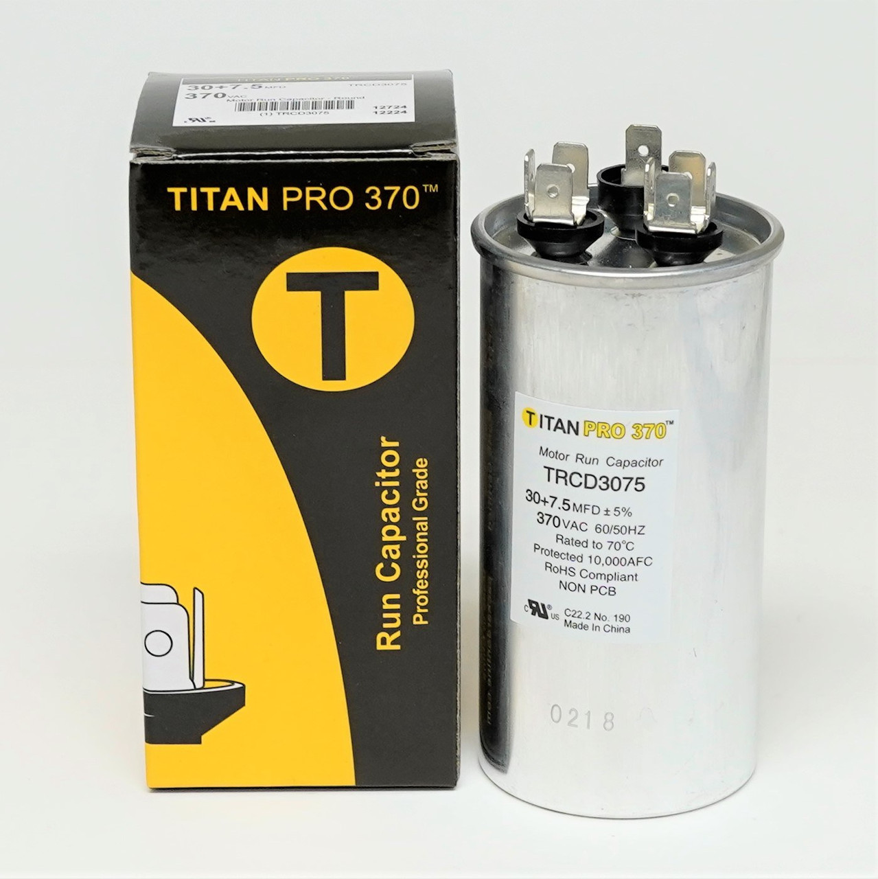 TRCD3075 30/7.5 MFD 370V Round Dual Run Capacitor | McCombs Supply Co
