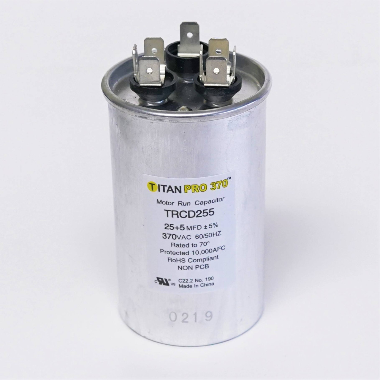TRCD255 25/5 MFD 370 Volt Round Dual Run Capacitor | McCombs
