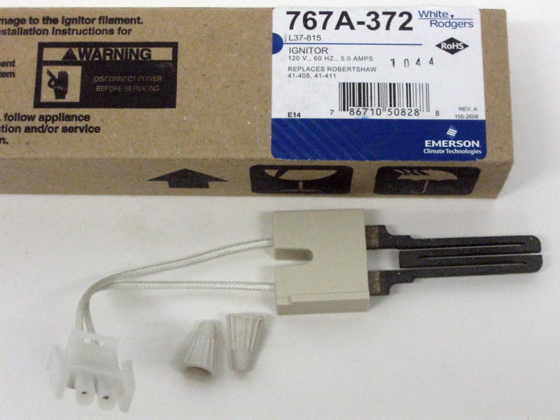 White Rodgers Furnace Hot Surface Ignitor | McCombs Supply | 767A-372
