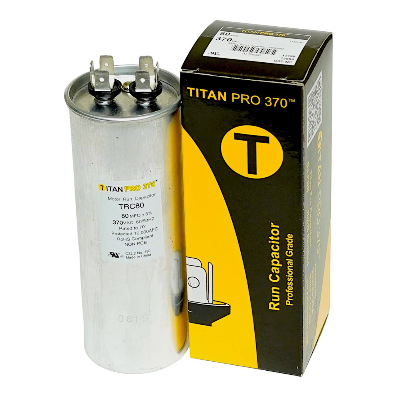 80 7.5 UF MFD X 370 / 440 VAC Motor Run Capacitor AmRad USA2223B - Made In USA - Foto 13