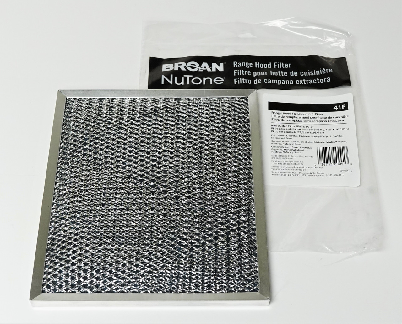 Broan Nutone 41F Nautilus Replacement Range Hood Filter