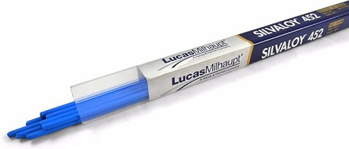 98100 Lucas Milhaupt Silvaloy Braze 452 45 % Silver Flux Coated 8 Sticks Rods