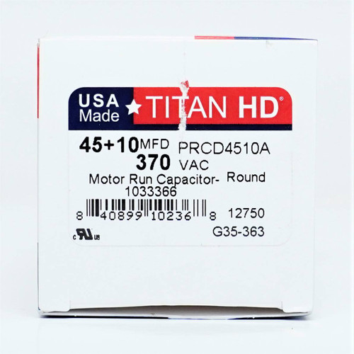Heil HQ1050837AX 2 45 Made in The U.S.A. Pack 5 uf MFD 370/440 Volt VAC AmRad Round Dual Run Capacitor Heil HQ1050837AX 2 45 Made in The U.S.A. Pack 5 uf MFD 370/440 Volt VAC AmRad Round Dual Run Capacitor