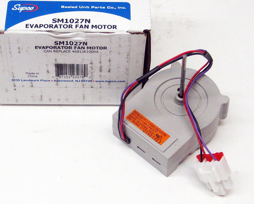 Supco Refrigerator Evaporator Fan Motor for LG part number SM1027N