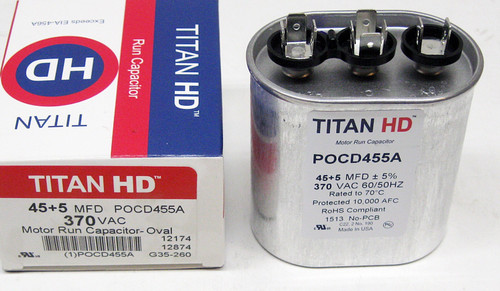 Run Capacitor, Titan HD Replacement. | McCombs Supply Co. | POCD555A