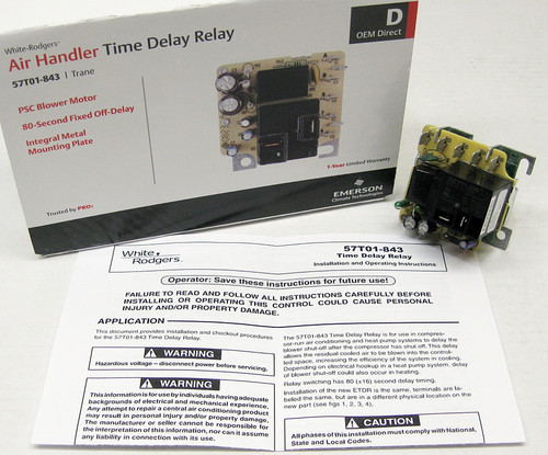 White Rodgers 57T01-843 Air Handler Timer Delay for 57T01-001