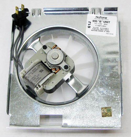 Nutone Model 8664Rp B Unit
 - Nutone Bathroom Fan Motor Asm For 695 B Unit 70 Cfm Mccombs Supply Co C370bn