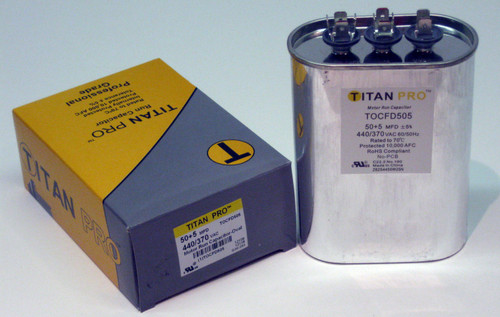 TOCFD505 HVAC Oval Motor Run Dual Capacitor