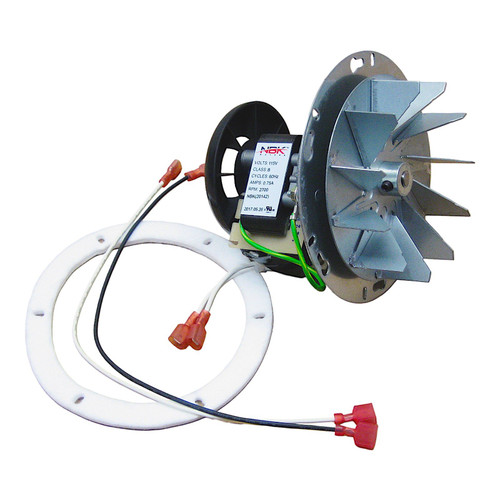 Pellet Stove Combustion Exhaust Fan Motor, Impeller and Gasket for Kozi FAN12003.