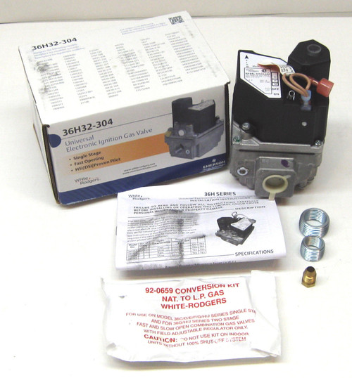 White Rodgers Gas Valve part number 36H32-304.