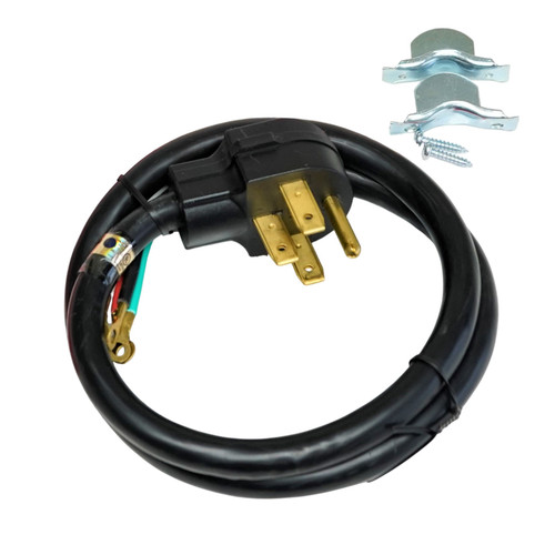 Range Oven Electric Power Cord 4 Prong Wire 40 Amp 4' Foot Heavy Duty.