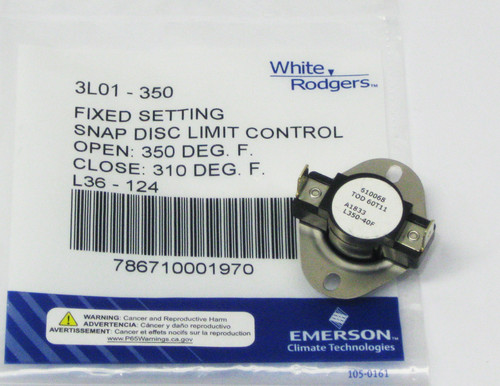 L350 Limit Control Thermostat part number 3L01-350 L350 Limit Control Thermostat part number 3L01-350