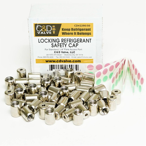 C&D Valve Locking Refrigerant Caps Supply Co CD2290/2
