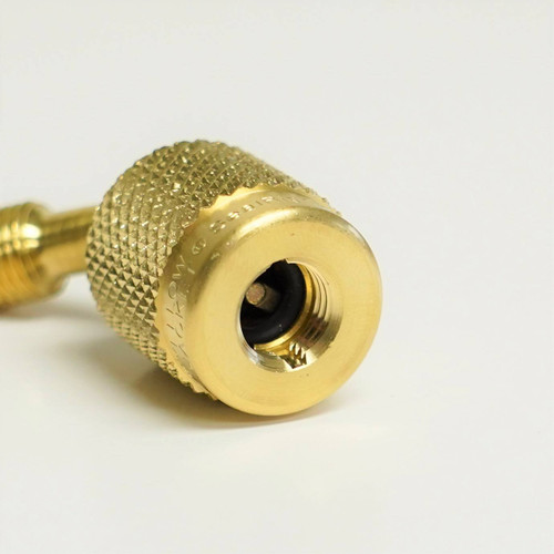 Yellow Jacket 19208 Charging Hose Quick Coupler 1/4" SealRight Anti Blow Back x 45 degree 1/4"