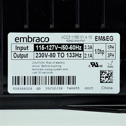 Embraco Refrigerator Compressor Inverter Board VCC3-1156 for GE WR49X10283