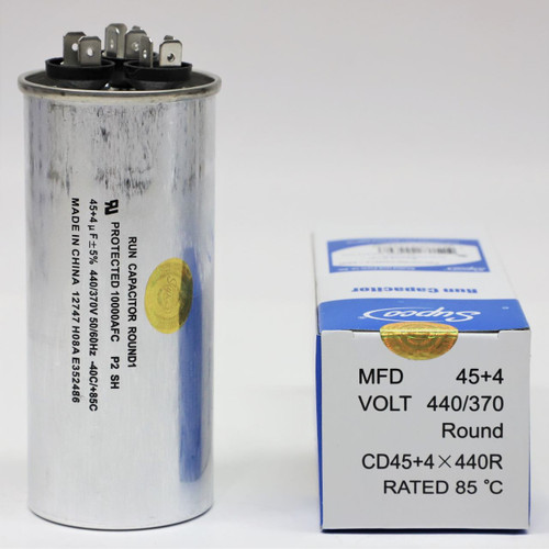 CD45+4X440R Round Dual Run Capacitor