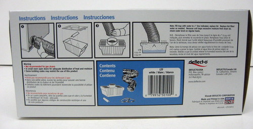 LTF Dryer Vent Lint Trap Kit Indoor Use Bucket & Water Deflecto