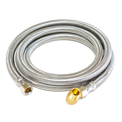 Dishwasher Installation Kit Stainless 72" Stainless SS Fill Hose Cord and Elbow.